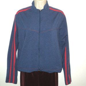 Boston Proper Track Jacket M Blue Zipped